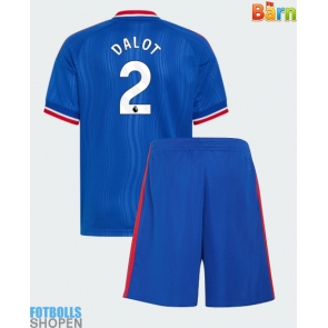 Billiga Manchester United Diogo Dalot #2 Bortatröja Barn 2026-27 Kortärmad (+ Korta byxor)